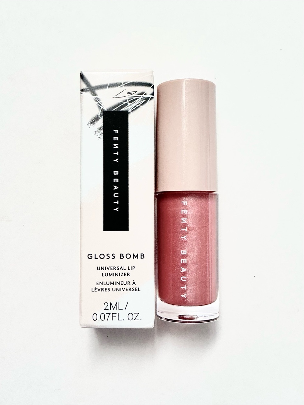 Fenty Beauty Gloss Bomb Universal Lip Luminizer • Fu$$y • Shimmering Pink • Mini